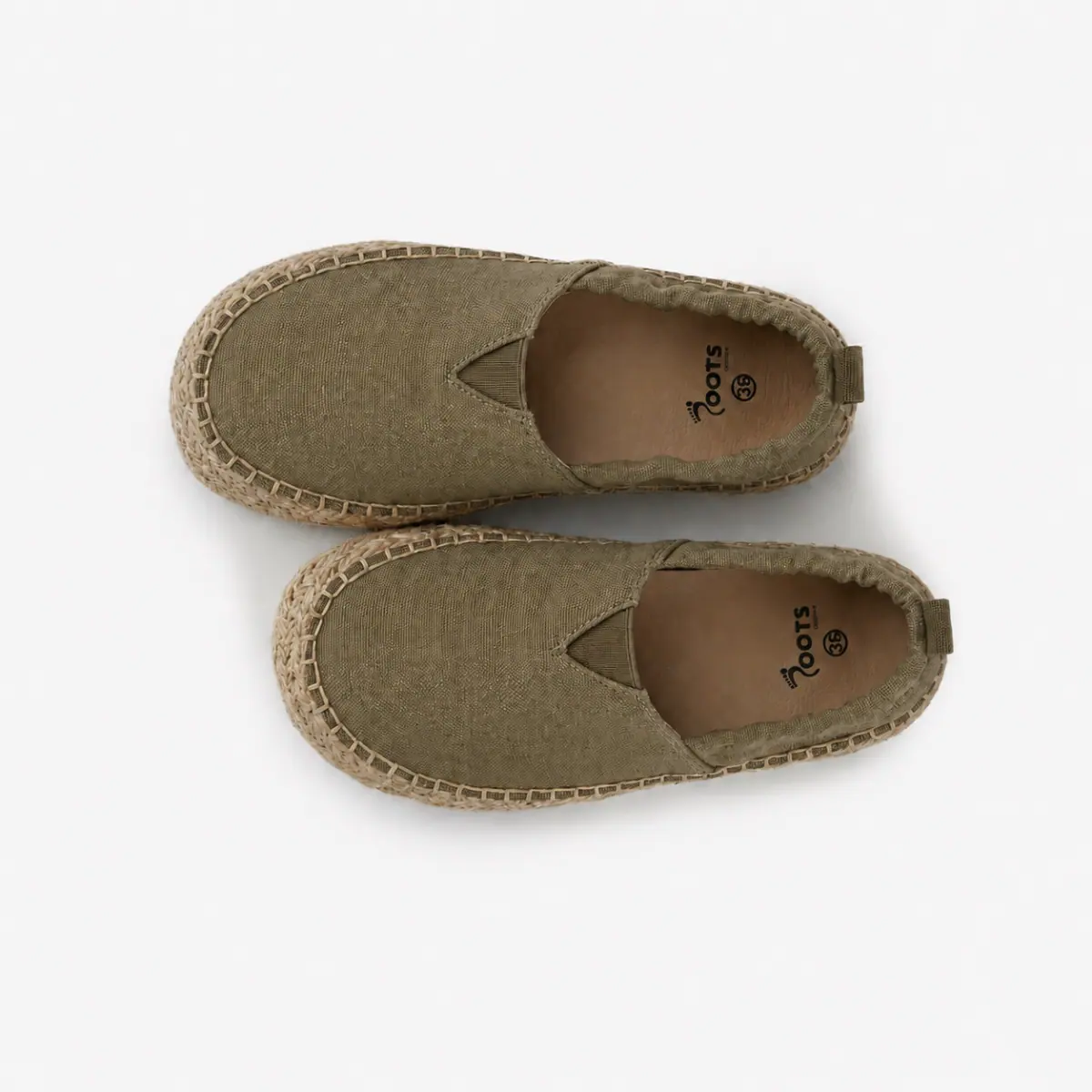 Эспадрильи Roots Espadril — оливковые, фото 3