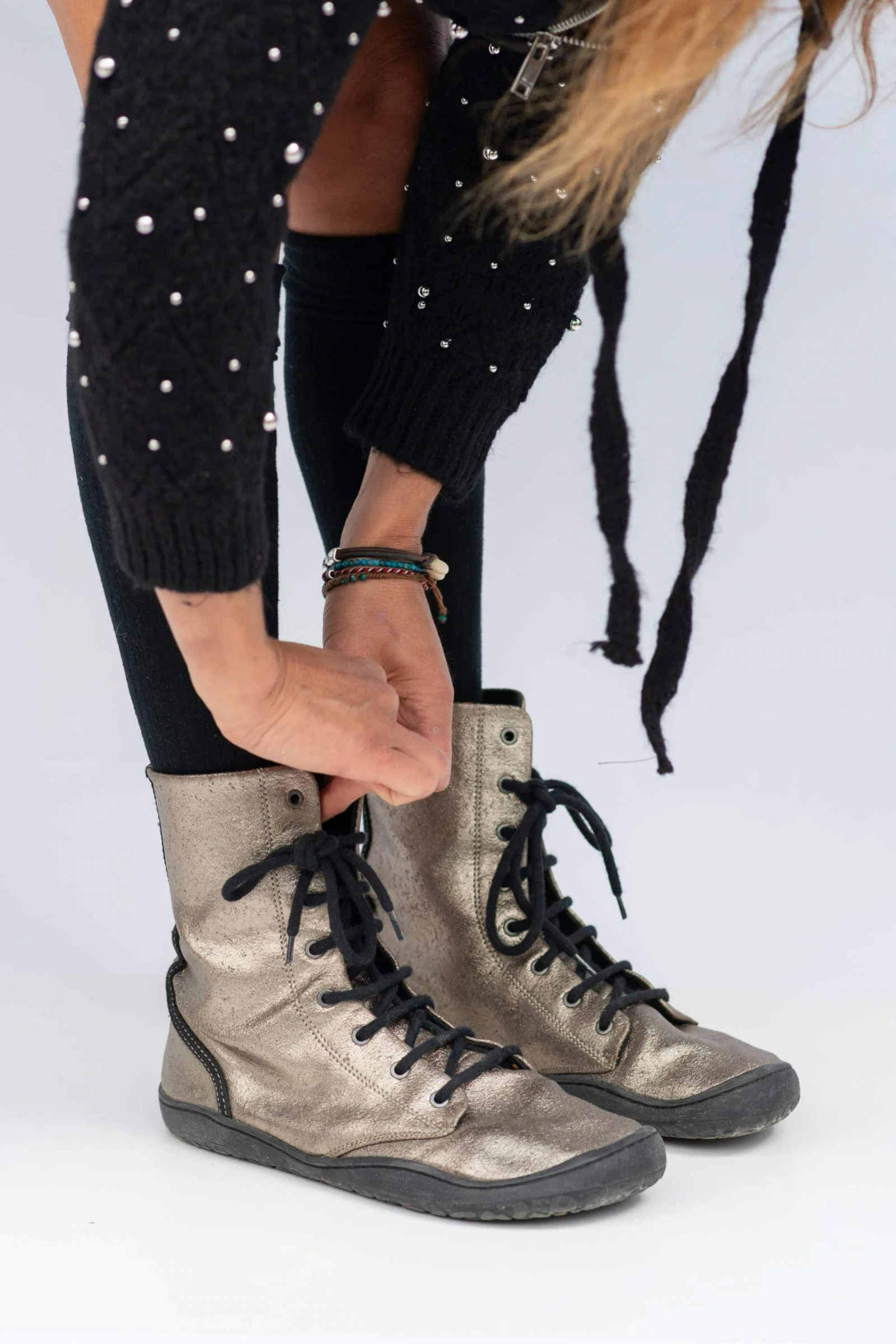 Босоногие ботинки Sambas the bambas Saturno — металлический серый, фото 3