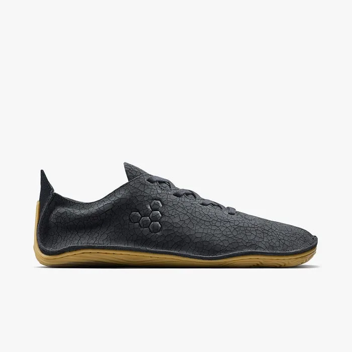 Мокасины Vivobarefoot Sensus II Grounding — женская модель, чёрная кожа с фактурой кракелюра