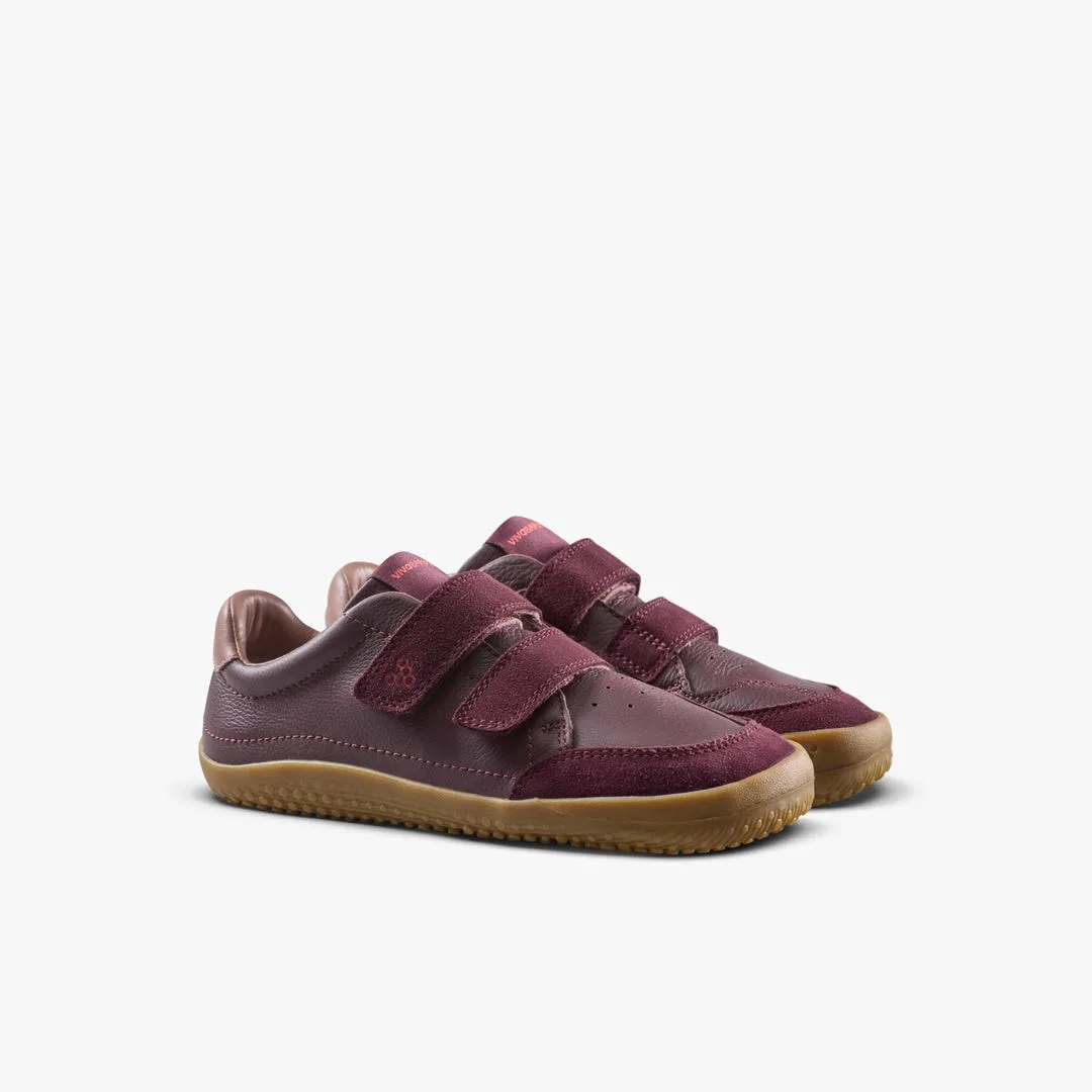 Кроссовки Vivobarefoot Gobi Sneaker — детская модель, бордовый, фото 4