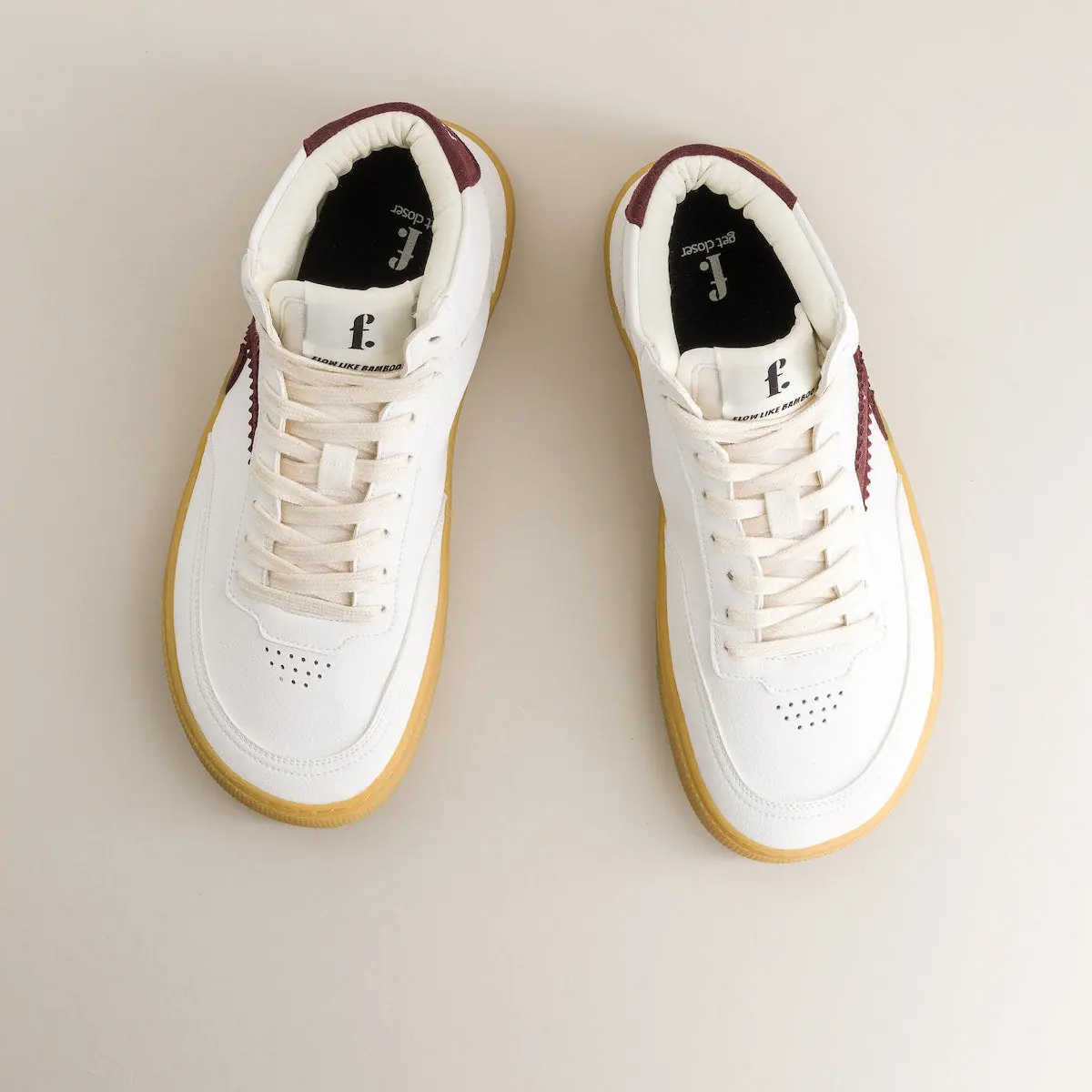 Босоногие кроссовки Fleeters Bamboo — бордовый и коричневая подошва, фото 6
